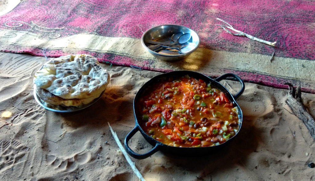 Mittagessen im Wadi Rum