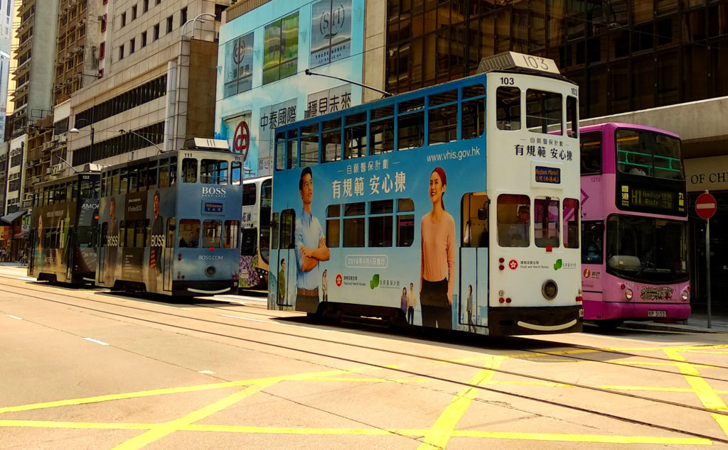 Ding Ding Trams in Hong Kong