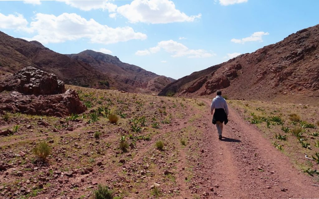 Wanderer-im-Wadi-Dana