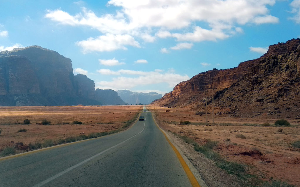 Landstraße in Jordanien