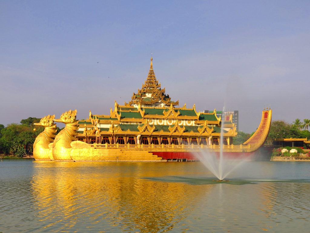 Karaweik Hall in Yangon